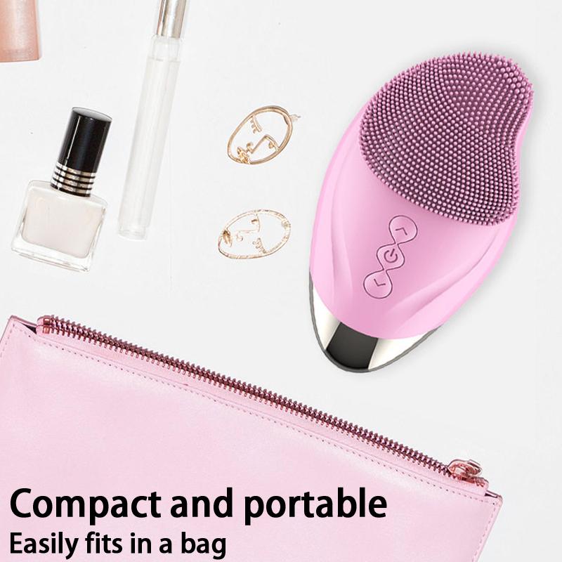 Facial Cleansing Electric Cleansing Brush Ultrasonic Silicone Facial Cleanser Deep Pore Cleansing Facial Skin Massager Cleaning