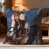 Hot IIce Spiceew Cushion Cover Soft Washable Pillow Case Multi-Scene for Couch Bed Travel Office Use