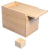 10kg Paulownia Wood Rice Sliding with Measuring Traditional Wooden Rice Container Made of Paulownia Ideal for Storing Brown or Other and Also Suitable