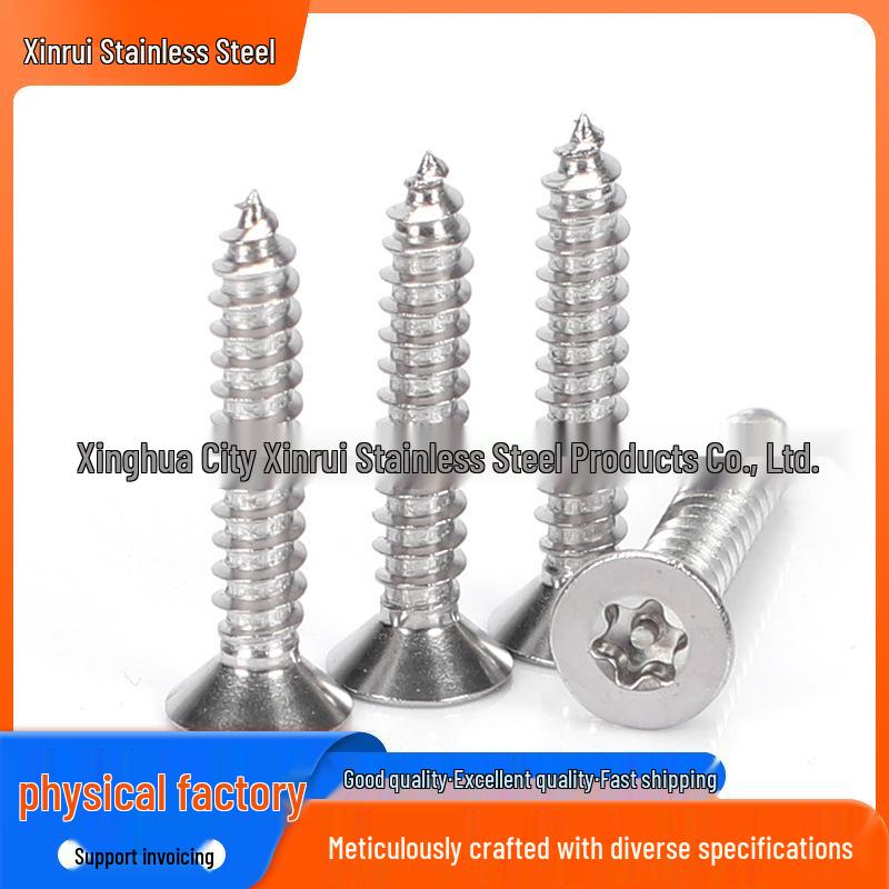 304 Stainless Steel Countersunk Flat Head Plum Self-Tapping Screw with Shank
