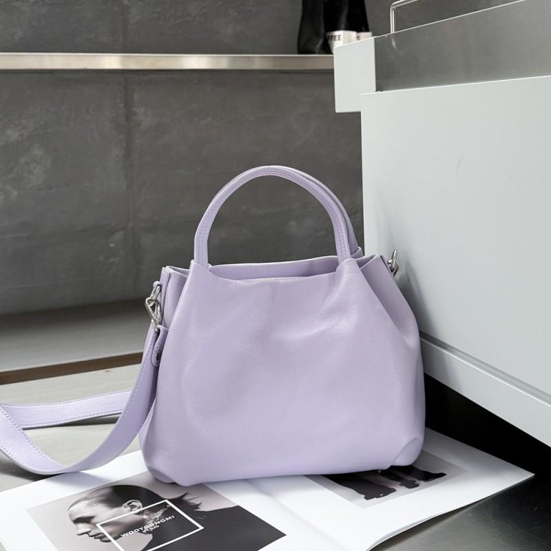 

Women s Bag Tote Hand-held Vegetable Basket Soft Leather Natural Drop Single Shoulder Crossbody Bucket Genuine 30x19x20