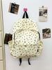 Schoolbag Corduroy Cute Backpack Girl Girl Heart Printing Large Capacity Lightweight Simple Backpack Campus Style Student School Bag