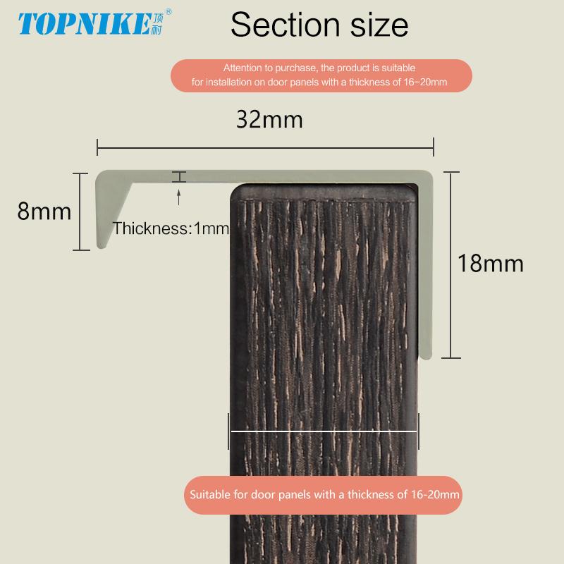 Invisible Kitchen Door Handles EdgePull Handle Closet Door Drawer Colorful Pulls For Furniture Morandi Green Blue Orange