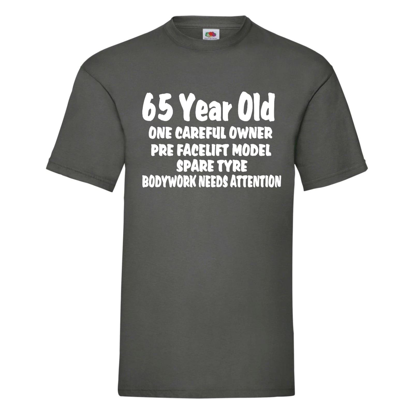 Funny 65th Birthday T-Shirt - 65 Year Old  One Careful Owner  - Novelty Gift 3XL