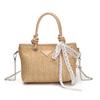 Straw bag women's 2025 new high-end texture niche seaside season versatile messenger bag fashionable portable woven bag