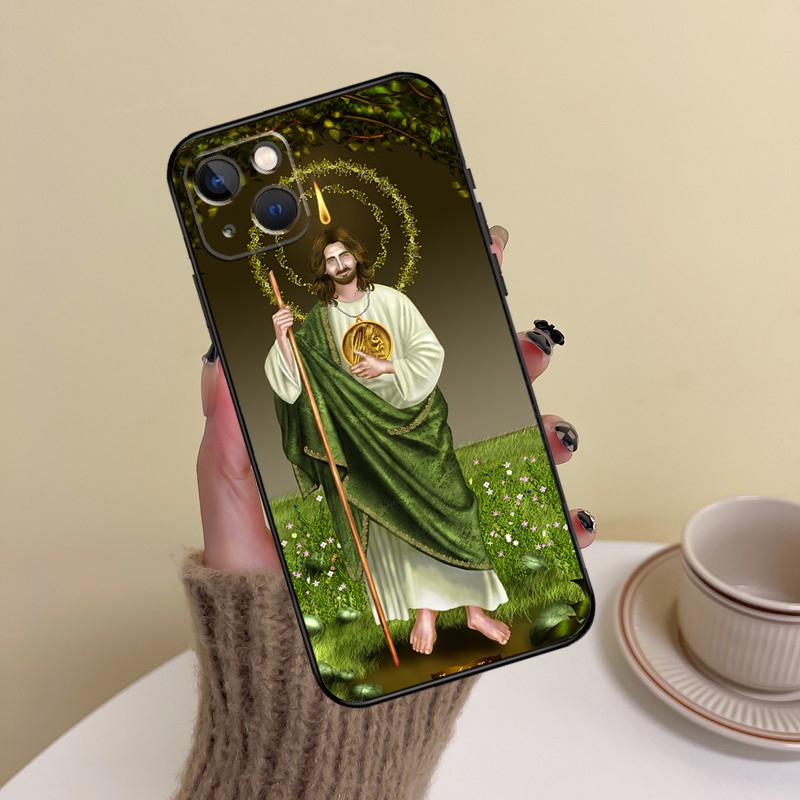 San Judas Tadeo Phone Case For iPhone 15 14 13 12 11 16 Pro Max Mini X XS XR Max 7 8 Cover Funda