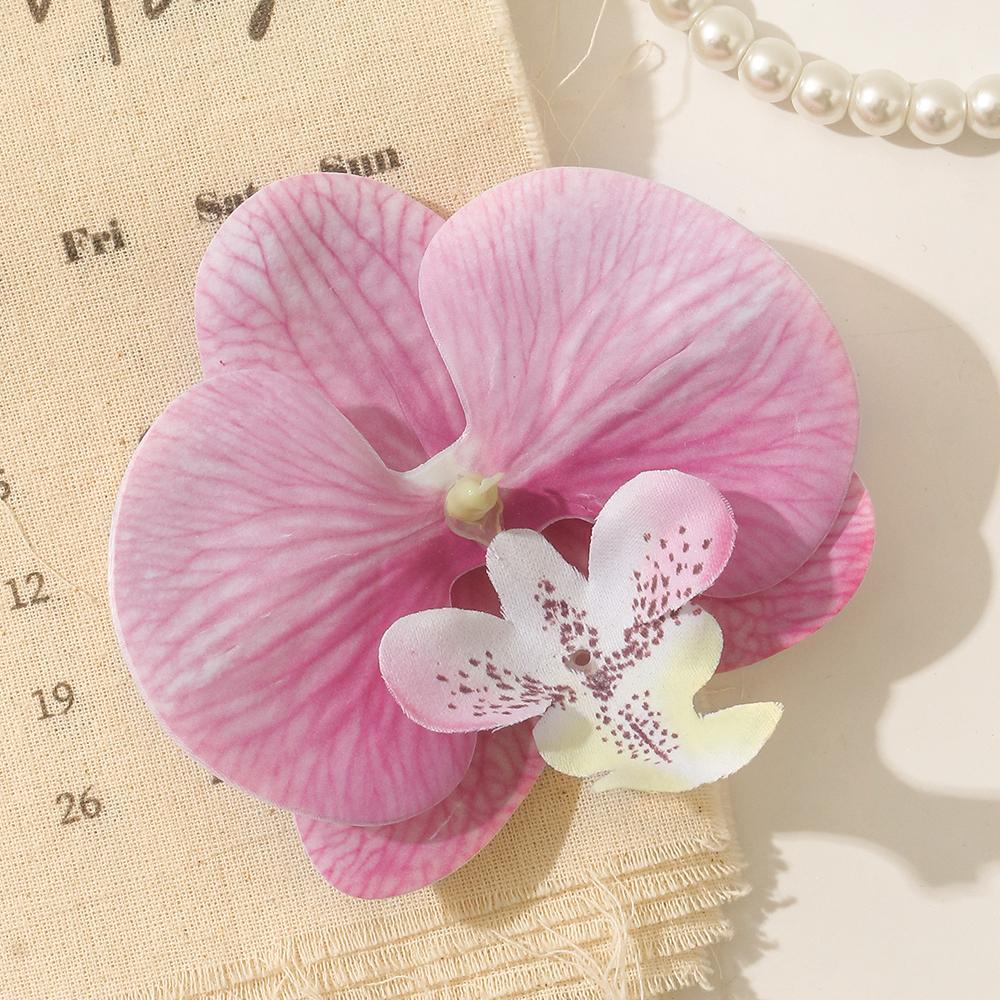 3/5/10Pcs Butterfly Orchid Artificial Flowers for Home Room Decoration Wedding Bridal Accessories Headwear Hair Clips DIY Gifts