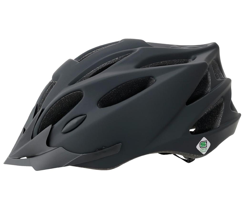 Sportovní helma Matná černá SG Cyklistický standard odnímatelný P.S. (M/L) (58-61 cm) (s kšiltem)