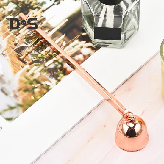 Klokkelysslukker med langt håndtak i polert rustfritt stål Telys stearinlys Veke Flamme Snuffer Sette ut stearinstopper Stearintilbehør