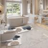 3PCS/SET Marble Pattern Bathroom Mat Super Absorbent Toilet Lid Cover Bath Mat Set  Bathroom