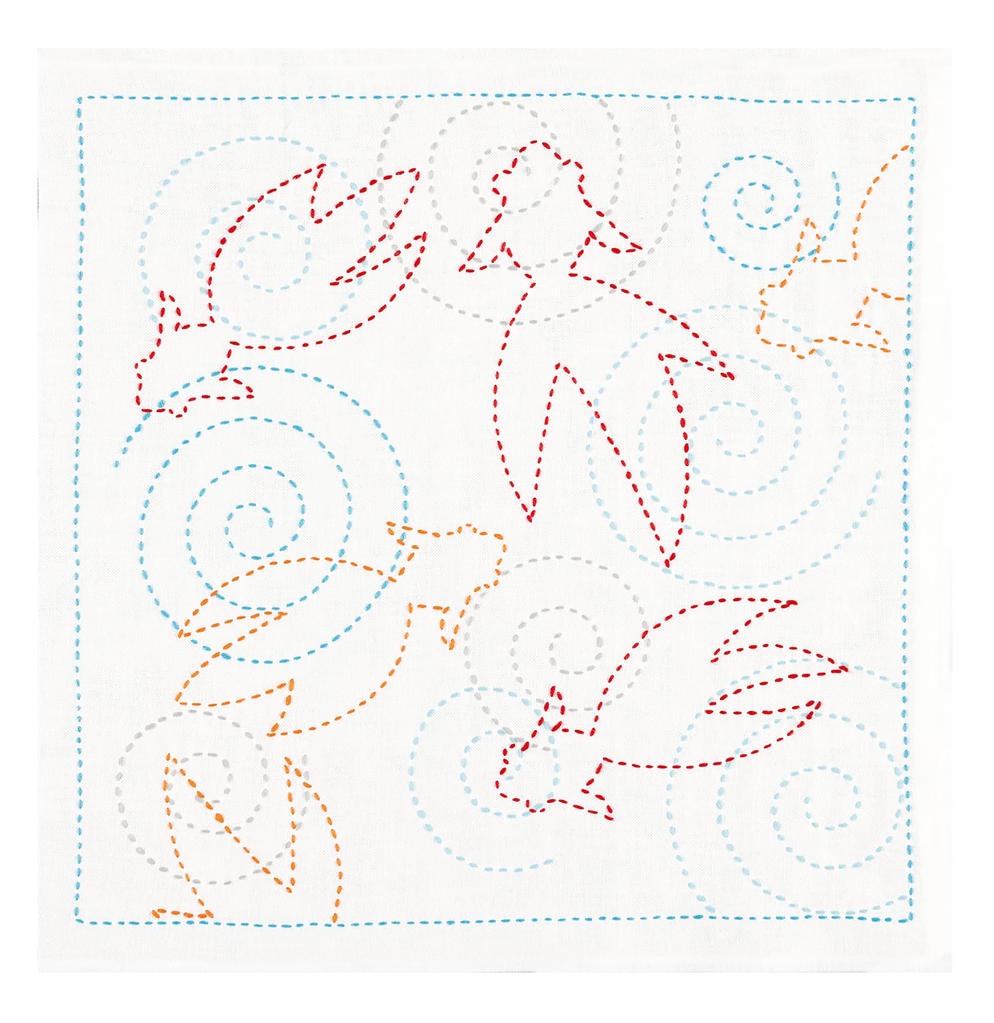 Набор для вышивки сашико Olympus  Цветок  Летняя золотая рыбка, (белый) SK-487 белый