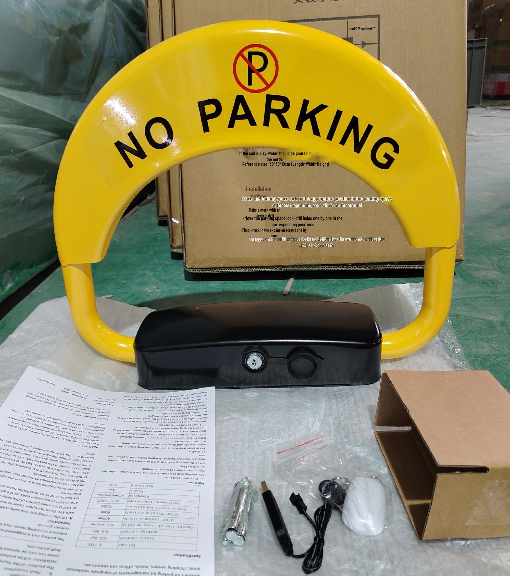 Bluetooth Smart Remote Parking Space Lock - No-Drill, Anti-Occupation Ground Lock