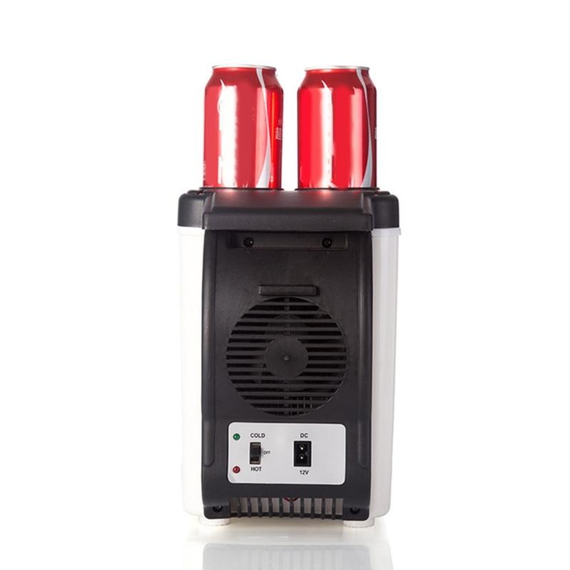 12V Auto Mini Fridge 6L Capacity Quiet Freshness Heating Portable 6 Liter Electric Freshness for Vehicles Camping Travel