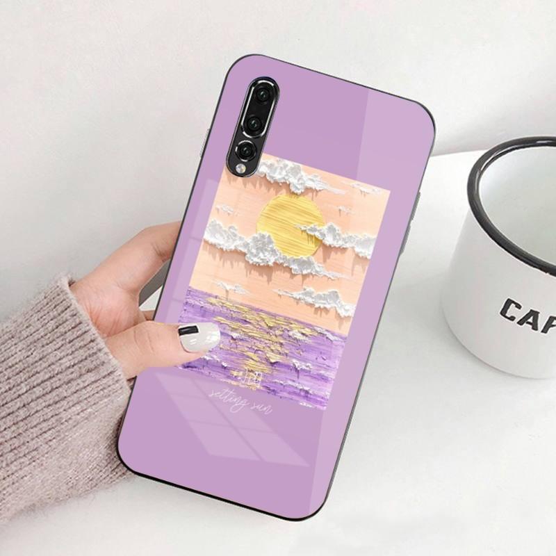 

Чехол для телефона с 3d художественной росписью для Huawei P50 P40 P30 P20 Pro Mate 40 30 20 Pro Nova 9 8 7 PC Стеклянный чехол для телефона Huawei Nova7 Pro