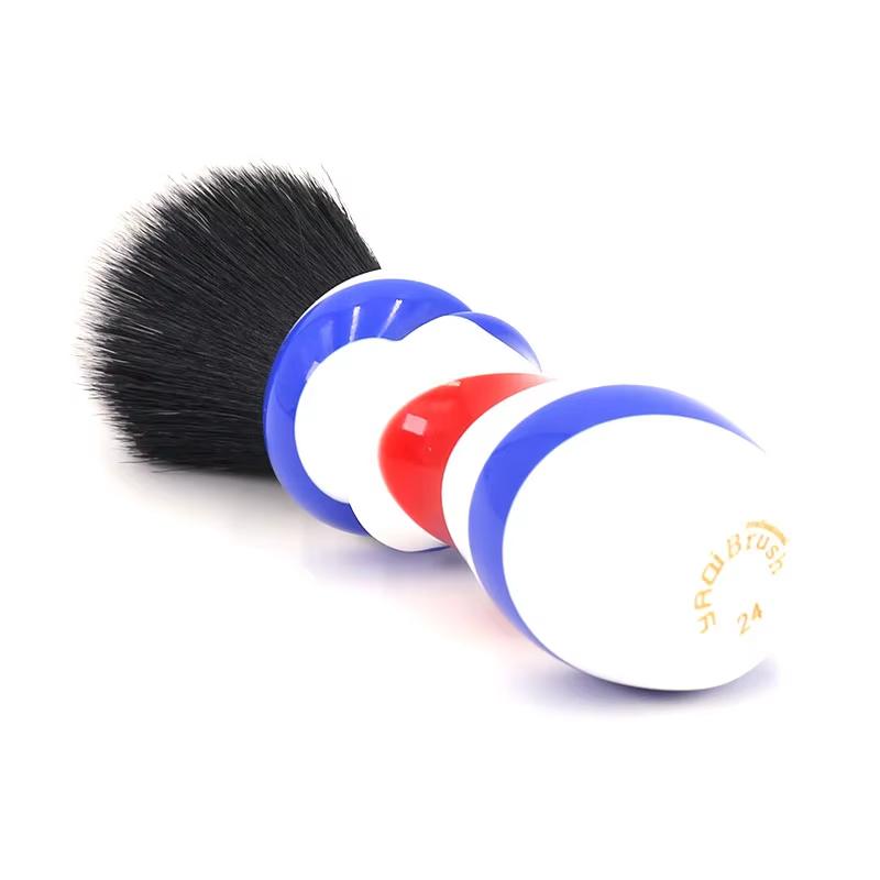 Yaqi New Barber Pole Style 24mm Tuxedo Knot mens Shaving Brush For Mens Shaving