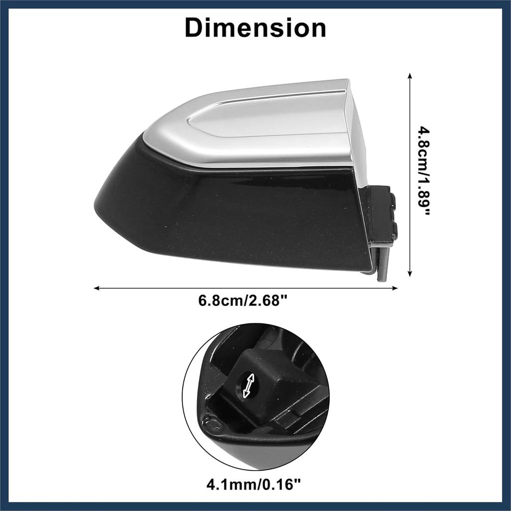 Front Right Door Lock Cylinder Cover Cap Fit for Cadillac ATS - Pack of 1 Black Stylish Design