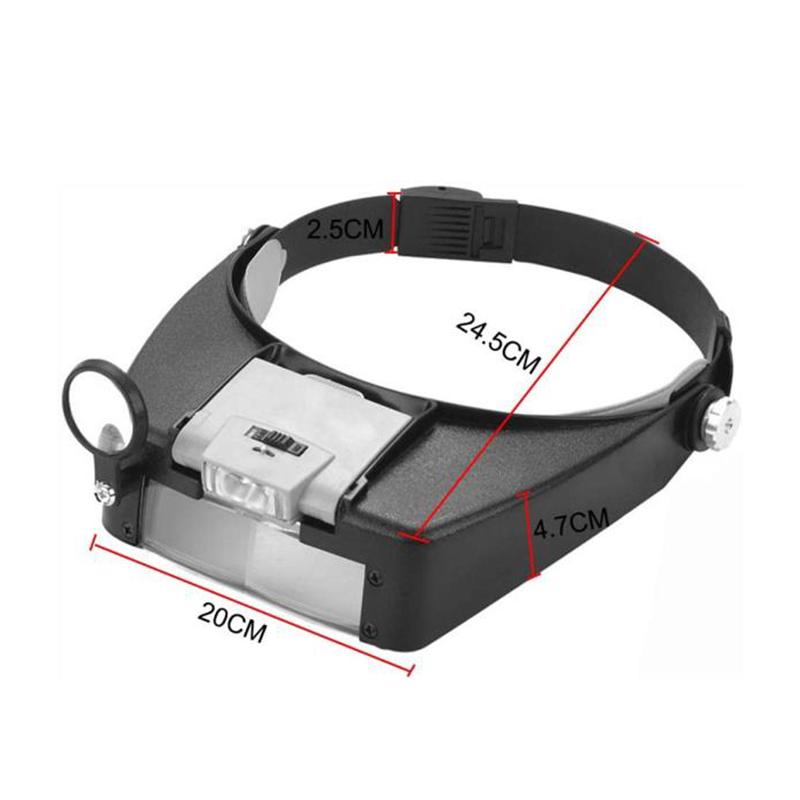 Auto Retractable Head  LED Headband Magnifier Illuminated Visor Glasses Loupe Illuminated Visor Glasses Loupe LED