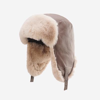 Imitation Leather Lei Feng Cap Men and Women Winter Thickened Warm Cycling Cotton Plush Ear Protection Flight Cap