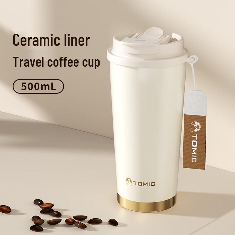 TOMIC 500ml Ceramic Lined Insulated Travel Mug