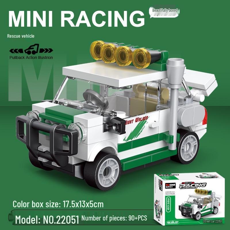 

Набор игрушек-конструкторов с инерционным механизмом: Дом на колесах, Гоночный автомобиль, Машина скорой помощи, Пожарная машина