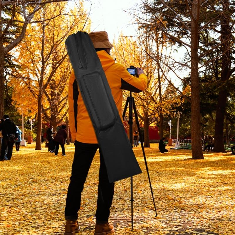 45 Inch Tripod Shoulder Bag Featuring Reinforced Handle Multipurpose Front Compartment Adjustable Drawstring Design