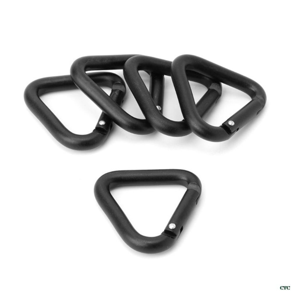 Hiking Camping Triangle Aluminum Zinc Zinc Alloy Metal Outdoor Carabiner Keychain Buckle Hook