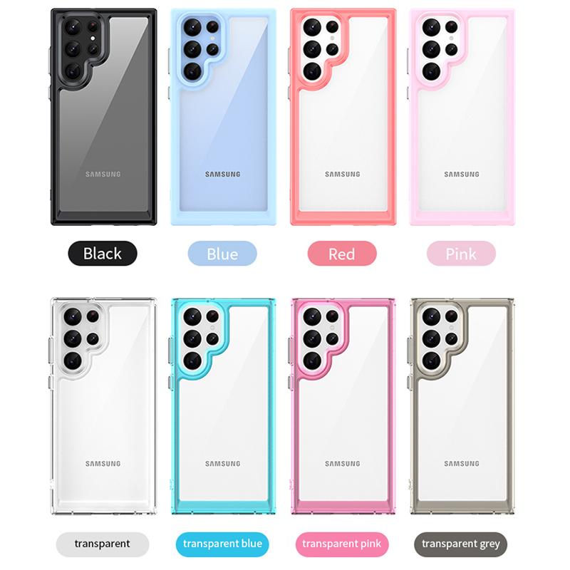For Cover Samsung Galaxy S22 Ultra Case Samsung S22 Ultra Capas Clear Transparent Colour Fundas Samsung S23 S22 Plus Ultra Cover
