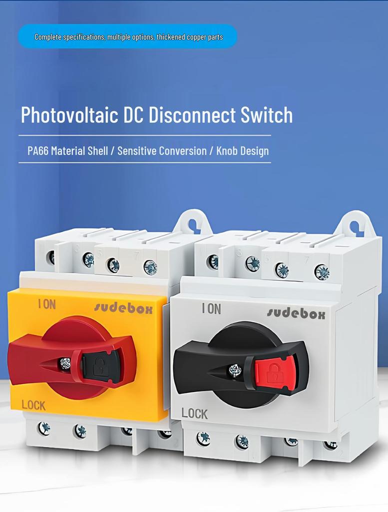 4P 32A 1000V DC Solar Combiner Box Isolator Switch