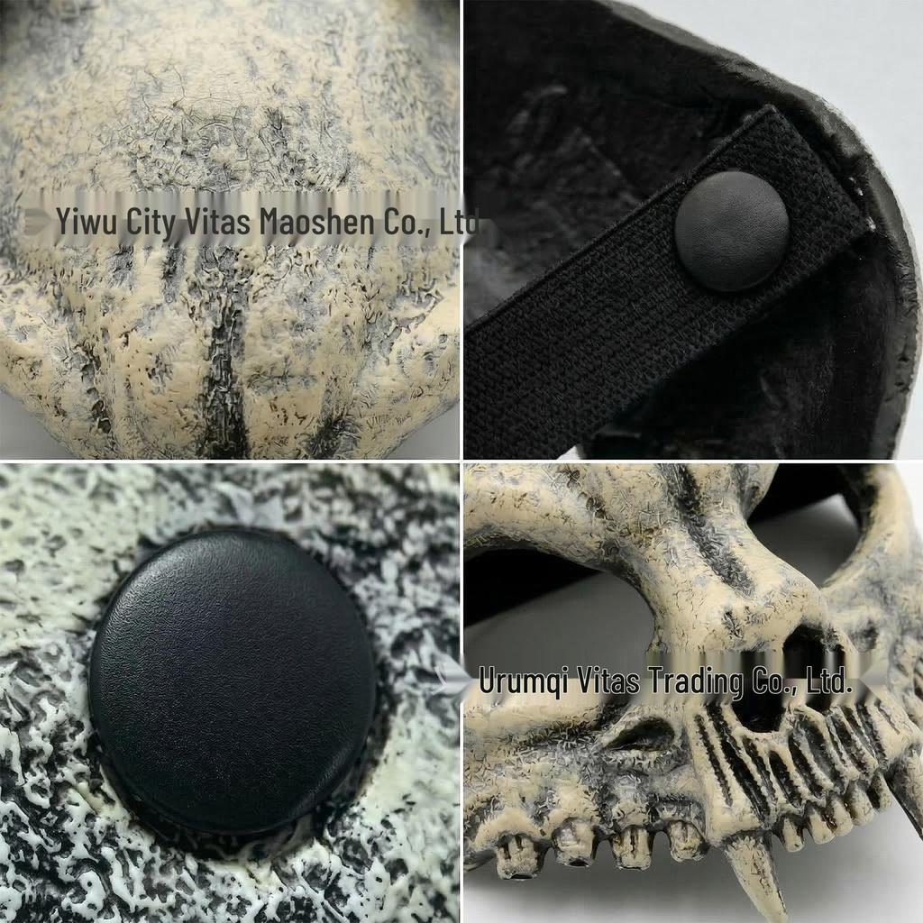 Maschera Animale in Schiuma PU Teschio Gatto di Halloween per Mardi Gras e Carnevale