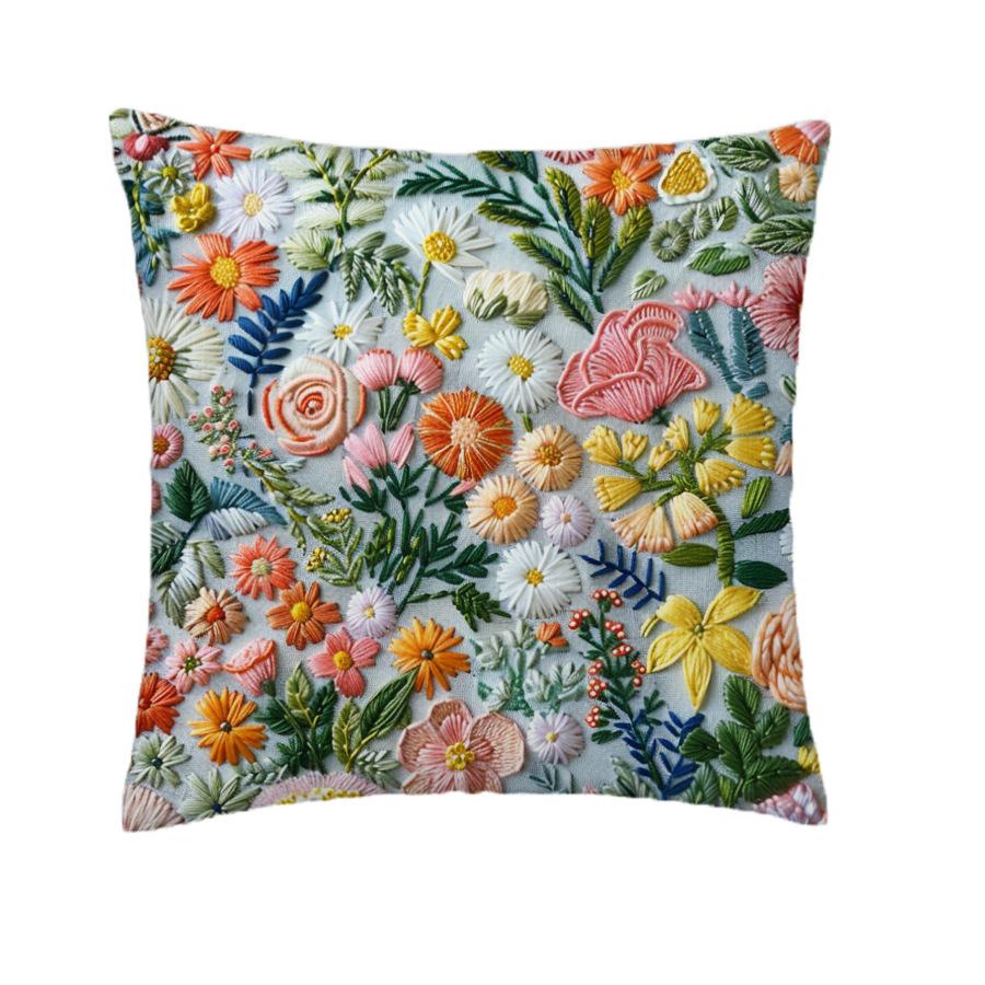 

1pcs 45cm 3D Soft Cushion Pillow Cover Elegant Plant Floral Pillowcase for Home Living Room Bedroom Decoration Cushion Cover 18x18Inch