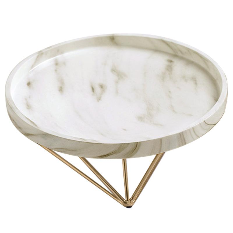

Современная легкая роскошная тарелка для фруктов из искусственного мрамора для гостиной, стойки регистрации ресторана, креативная тарелка для закусок, изысканное украшение для подноса высокого класса