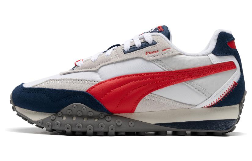 Puma Blacktop Rider  White Persian Blue Red  37