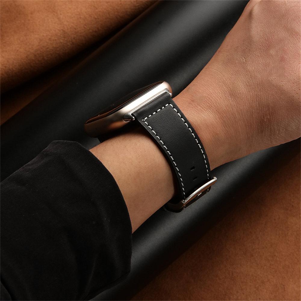 For Honor Watch 5 Genuine Cow Leather Watchband Replacement Adjustable Strap