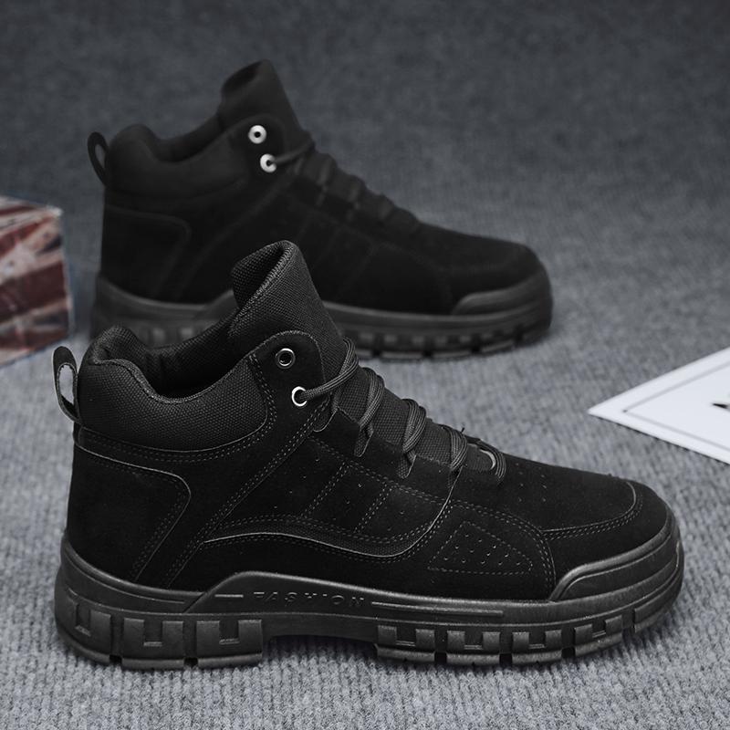 Men's Shoes Martin Boots 2025 Autumn New High-top Outdoor Hiking Shoes Men's Sports Tooling Short Boots Men's Leather Boots