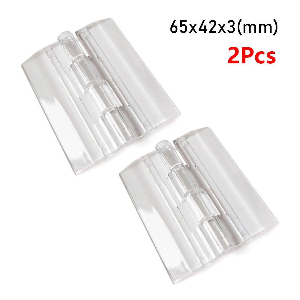 2Pcs Acrylic Plastic Folding Hinge Clear Furniture Hardware New Door Hinges Cabinet Door