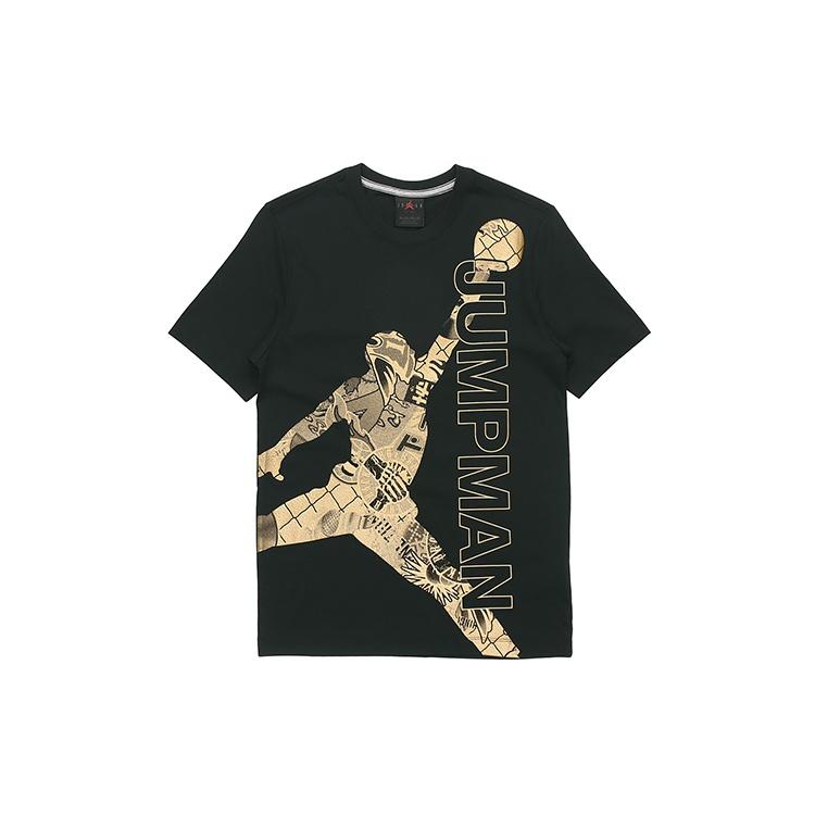 Air Jordan Jumpman Flying Man Logo Printing Short Sleeve Black Men s CK1189-010 M