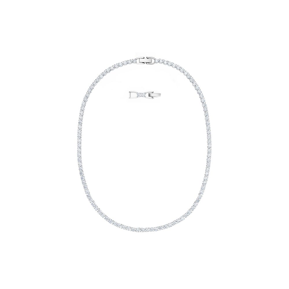 Swarovski Matrix Tennis Kristal Ketting Dames Ketting 5494605 Box (Random Color), One Size, Silver White