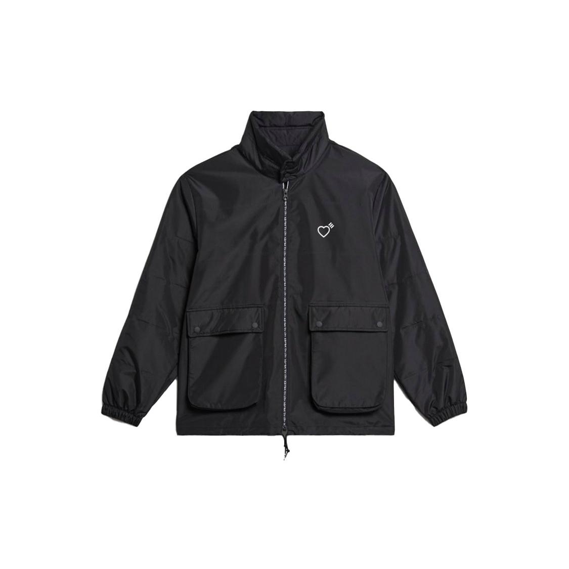 adidas originals x HUMAN MADE Crossover Embroidered Logo Stand Collar Jacket Black Men s GM4634 XS
