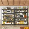 Adjustable Metal Shelving Unit For Garage Shelves Utility Rack Shelf For Basement Pantry Closet Shelves, Black, Utility Shelves