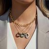 Youthway Vintage Crystal Resin Pendant Necklace For Women Minimalist  Gold Plated Stainless Steel Necklace Fashion Jewelry