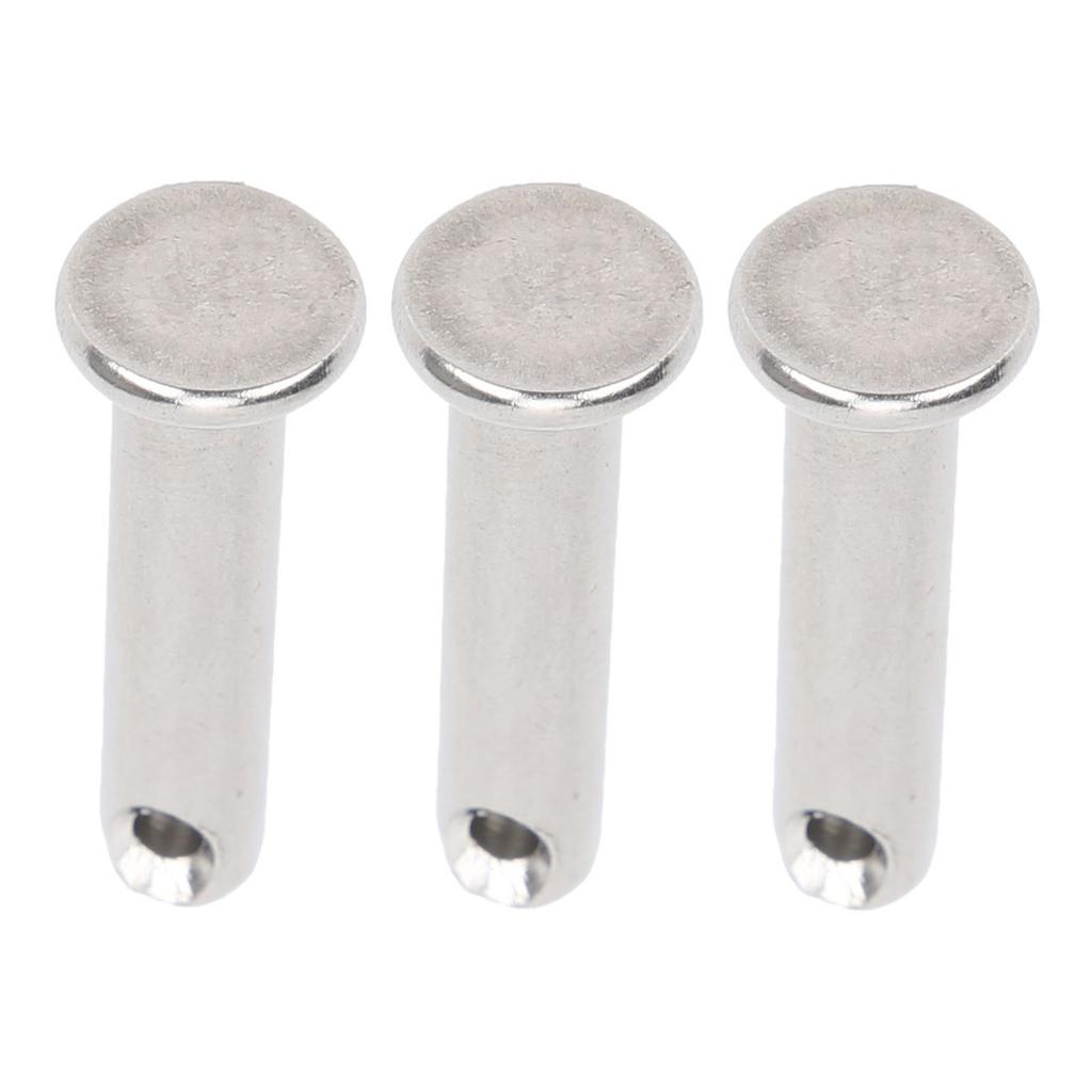 50Pcs Round Clevis Pins Flat Head 304 Stainless Steel Locating Linear Moving Parts M6x25mm