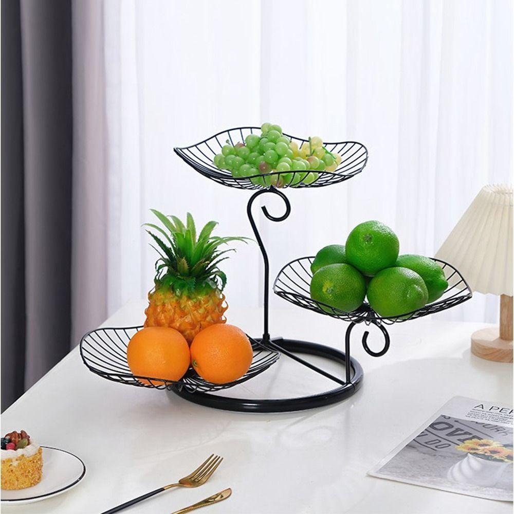 Not Easily Deformed Iron Fruit Stand Easy To Install Dessert Storage Rack  Kitchen