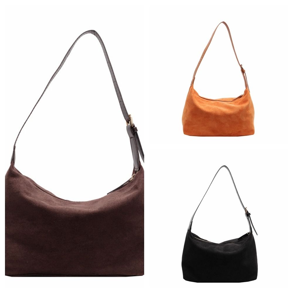 Large Capacity Hobo Bag Handbag Ladies Tote Bag Casual Suede Shoulder Bag Girls