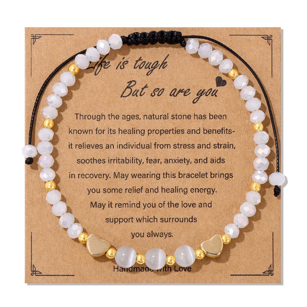 

JYL TS Bracelet Dog Mom Paw Charm Celebrates Pet Love & Loyalty white cat eye світло-зелений колір