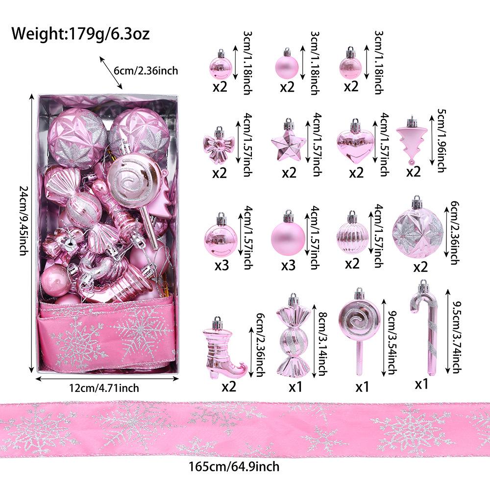 Christmas Tree Ornaments Set: Candy & Ball Decorations
