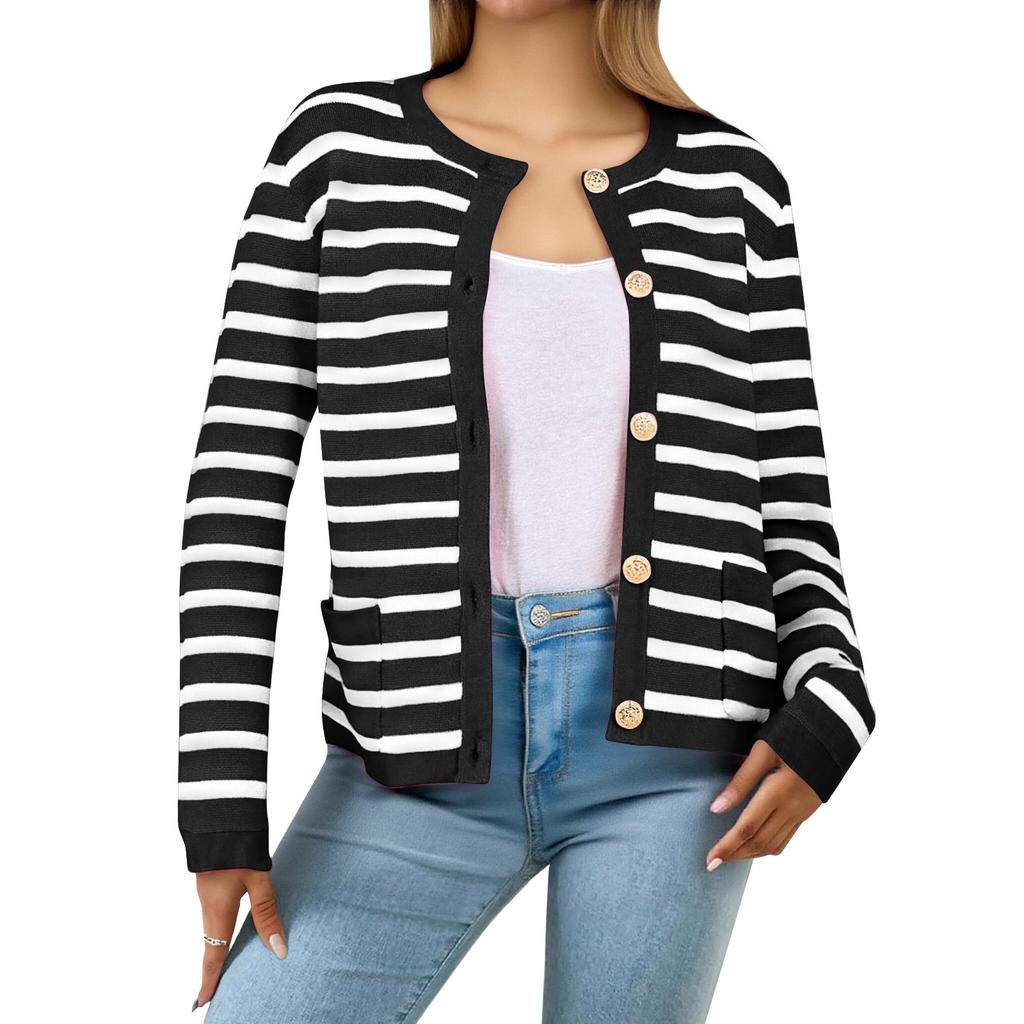 Women's Cardigan Sweater  Clothing Fashion Cropped Jacket Trendy Casual Long Sleeve Top