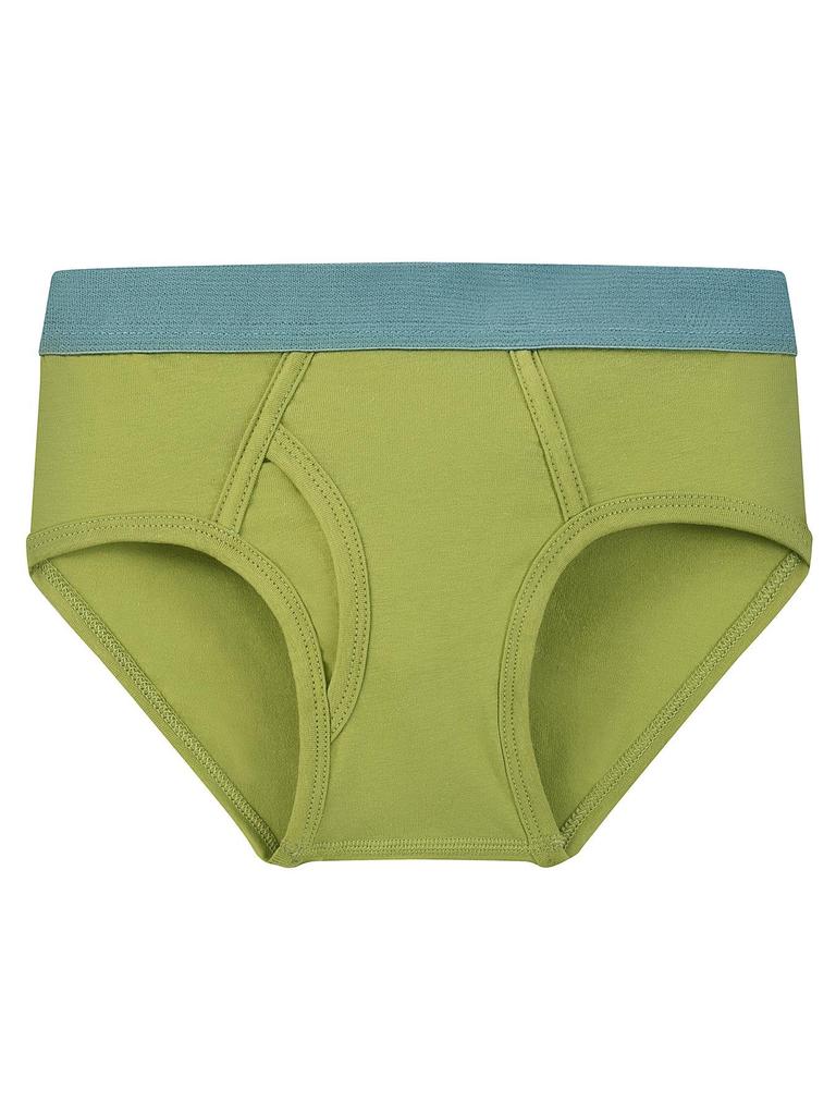 Boys' Combed Cotton Solid Color Elastic Briefs