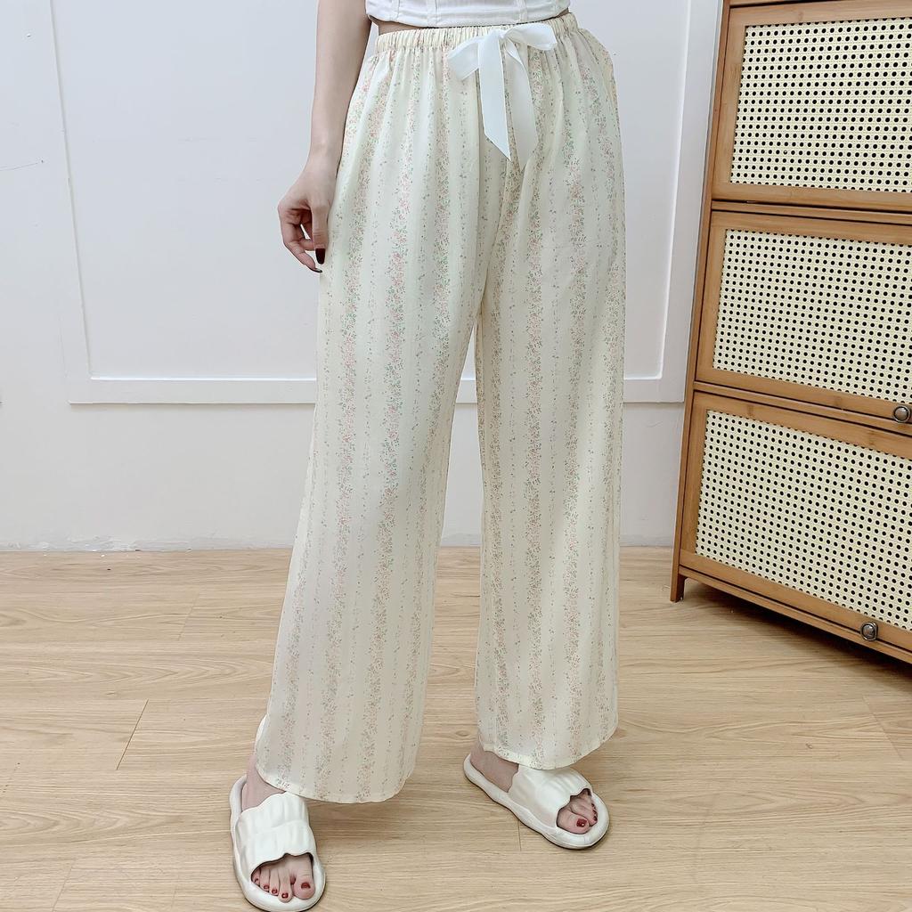Cotton Silk Pajama Pants for Women, New Summer Style, Thin Cotton Casual Pants, Can Be Worn Outside, Large Size Home Pants