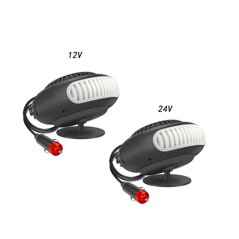 Car Heating Fan Electric Heater 360° Rotary Base Accessory Portable Window
