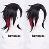 Game Arcane Season 2 Vi Jinx Cosplay Wig Vi Black and Red Hair For Women Men Halloween Carnival Party LOL Role Play Wig